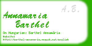 annamaria barthel business card
