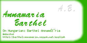 annamaria barthel business card